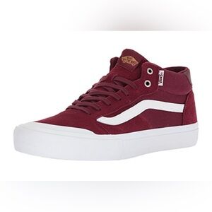 Vans Style 112 Mid Pro in Burgundy/White Shoes in Original Box